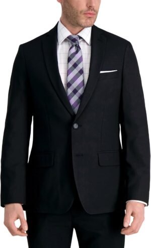 Mens Smart Wash with Repreve Slim Fit Stretch Machine Washable Suit Separates Pants and Jackets
