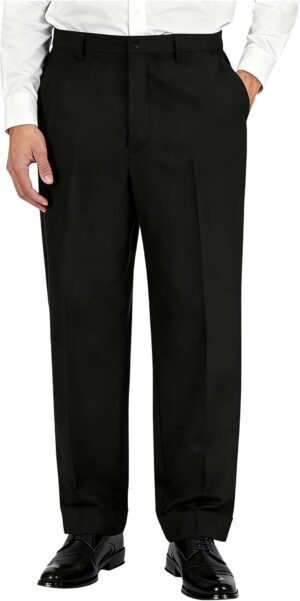 Men's Classic Fit Flex Waist Flat Front Dress Pant