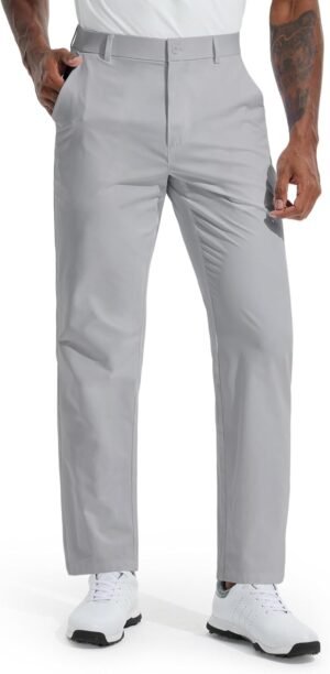 Men's Golf Pants Lightweight Stretch Work Dress Office Travel Slacks Business Casual Trousers