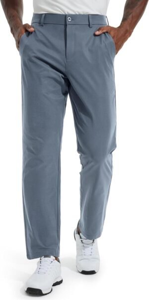 Men's Golf Pants Lightweight Stretch Work Dress Office Travel Slacks Business Casual Trousers