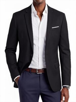 Mens Blazer Jacket Slim Fit Casual One Button Sport Coats